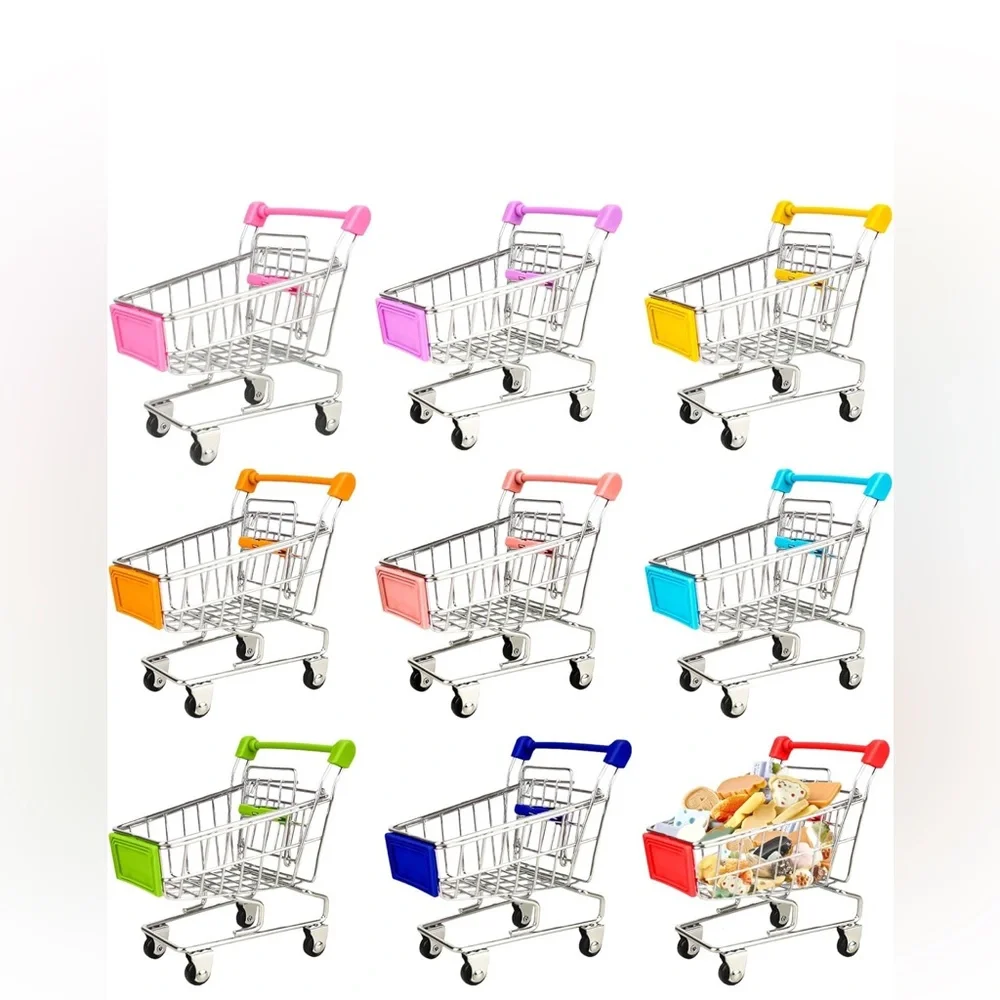 Mini Shopping Cart Party - Multicolor for makeup photo shoot.